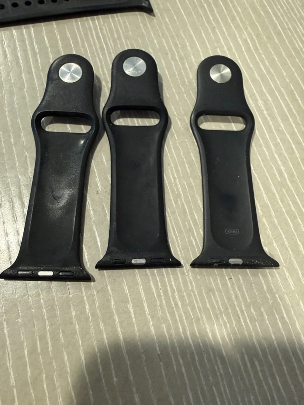 Assorted Black Silicone Watch Bands